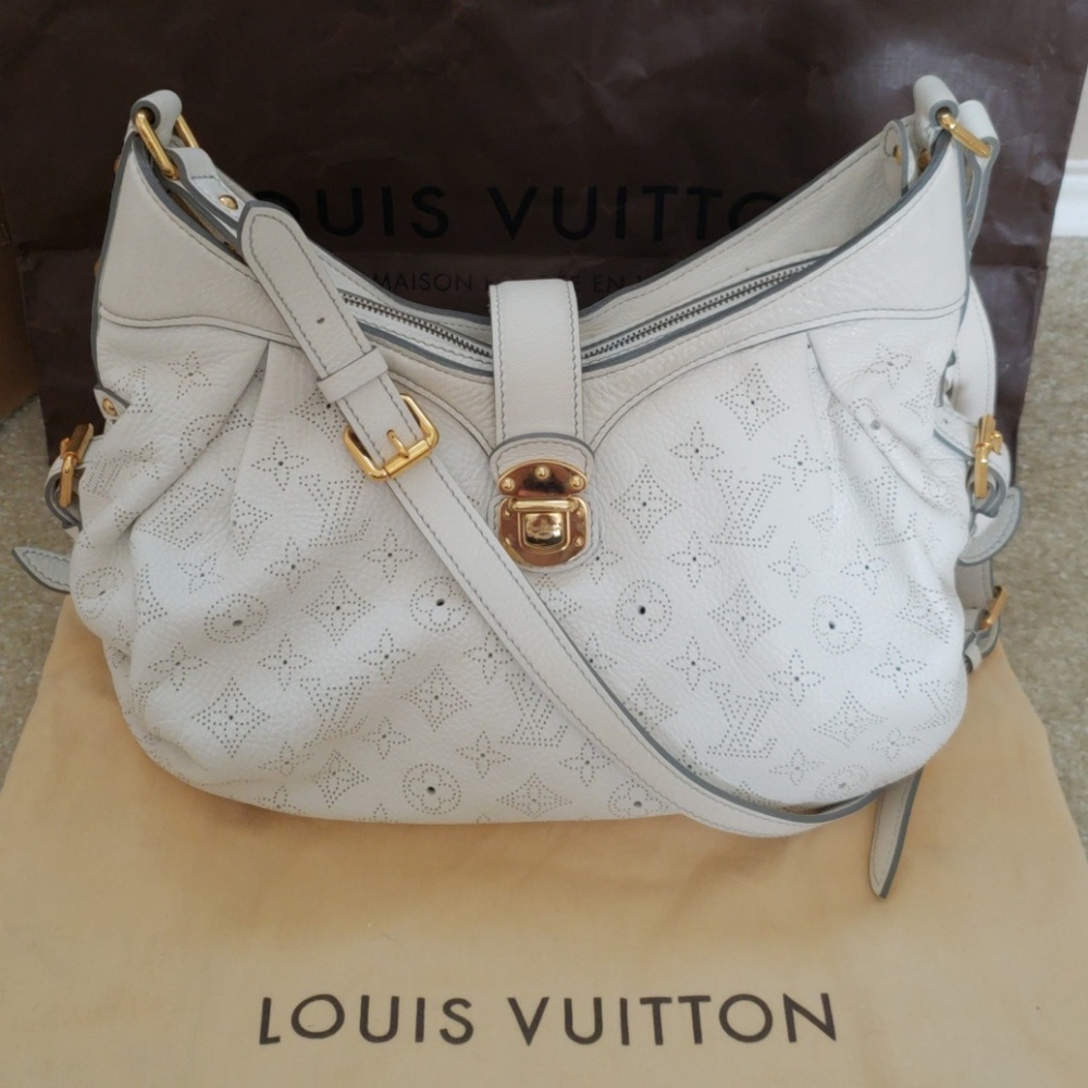 Authentic LV White Monogram Mahina Leather XS Bag (Limited Edition)
